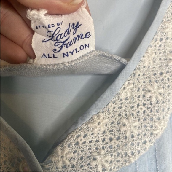 Lady Fame Vintage light blue baby doll top - M - Picture 7 of 13